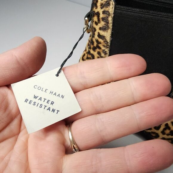 NEW Cole Haan Calf Hair Leopard Ankle NEW Women's Size 5 Booties water resistant - Picture 3 of 8